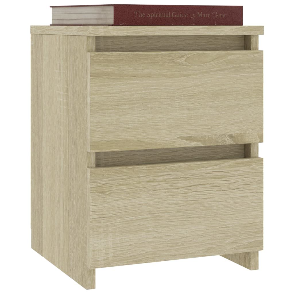 vidaXL Bedside Cabinets 2 pcs Sonoma Oak 30x30x40 cm Engineered Wood