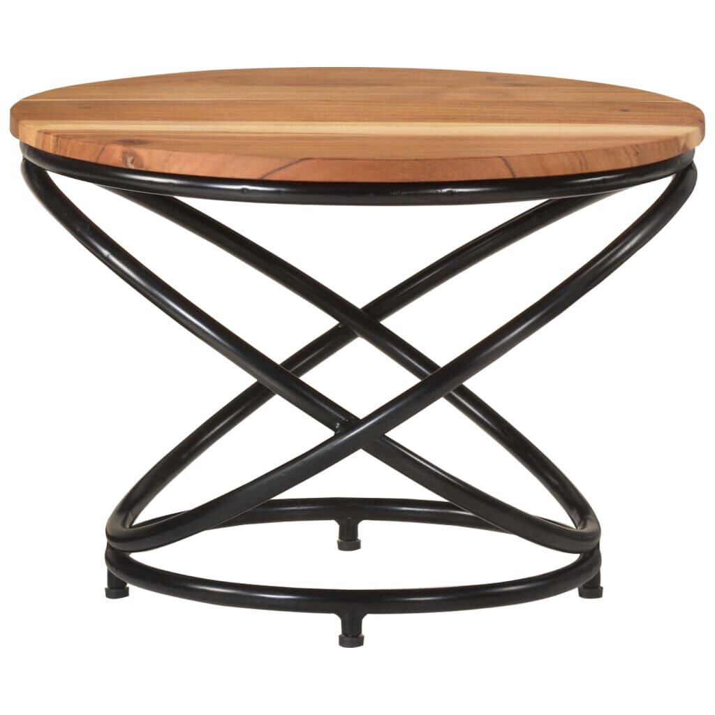 vidaXL Coffee Table Ø 55x40 cm Solid Wood Acacia