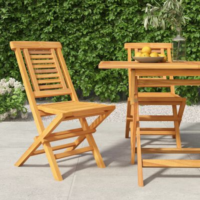 vidaXL Folding Garden Chairs 2 pcs 47x63x90 cm Solid Wood Teak,  vidaXL Folding Garden Chairs 2 pcs 47x63x90 cm Solid Wood Teak