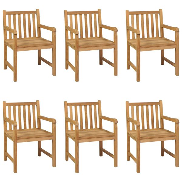 vidaXL 7 Piece Garden Dining Set 150x90 cm Solid Teak Wood
