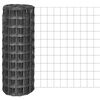 vidaXL Euro Fence Steel 25x1 m Grey
