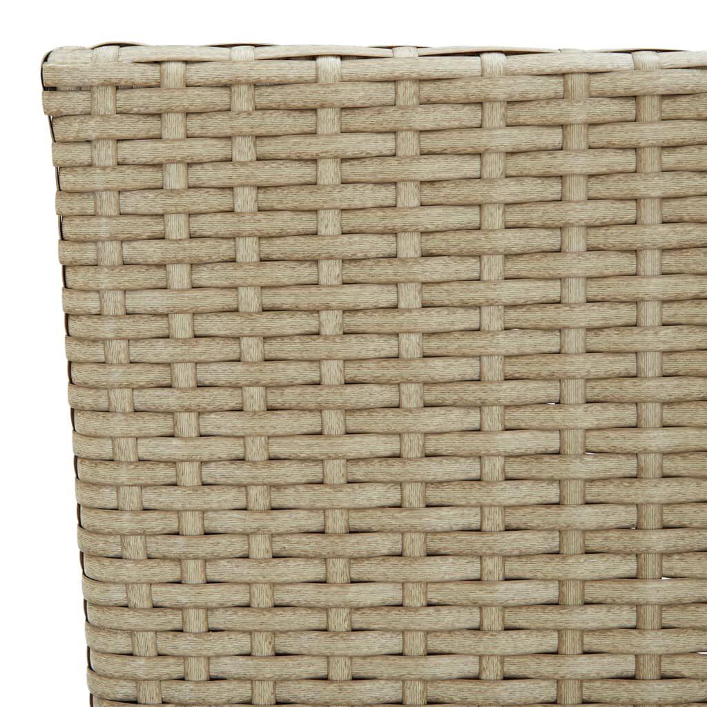 vidaXL Garden Dining Chairs 2 pcs Poly Rattan Beige