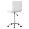 vidaXL Swivel Dining Chair White Faux Leather