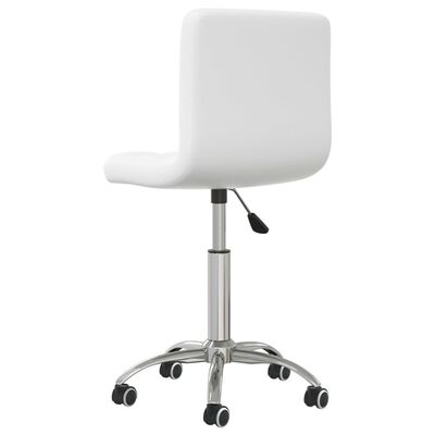 vidaXL Swivel Dining Chair White Faux Leather, white vidaXL Swivel Dining Chair White Faux Leather