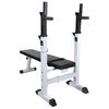 vidaXL Workout Bench with Weight Rack, Barbell and Dumbbell Set 30.5kg