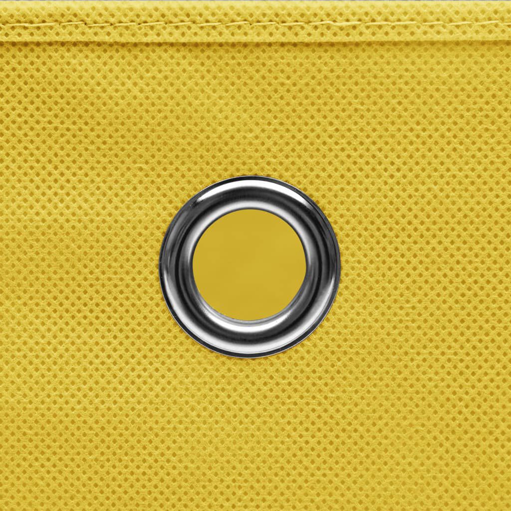 vidaXL Storage Boxes with Covers 10 pcs 28x28x28 cm Yellow
