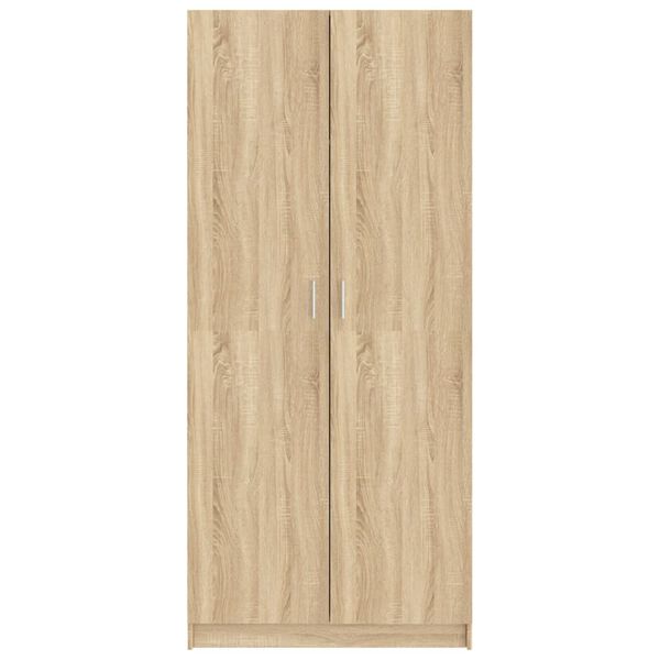 vidaXL Wardrobe Sonoma Oak 80x52x180 cm Engineered Wood