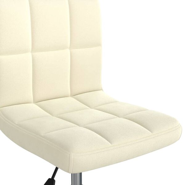 vidaXL Swivel Office Chair Cream Velvet