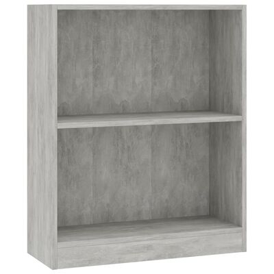 vidaXL Bookshelf Concrete Grey 60x24x76 cm Engineered Wood