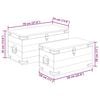 vidaXL Storage Chest Set 2 Pieces Rough Mango Wood