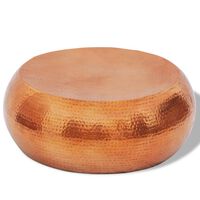 vidaXL Hammered Aluminium Coffee Table Brass/Copper Colour, copper vidaXL Hammered Aluminium Coffee Table Brass/Copper Colour