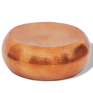 vidaXL Hammered Aluminium Coffee Table Brass/Copper Colour