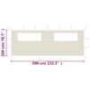 vidaXL Gazebo Sidewall with Windows 6x2 m Cream