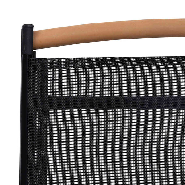 vidaXL Folding Garden Chairs 6 pcs Textilene Black