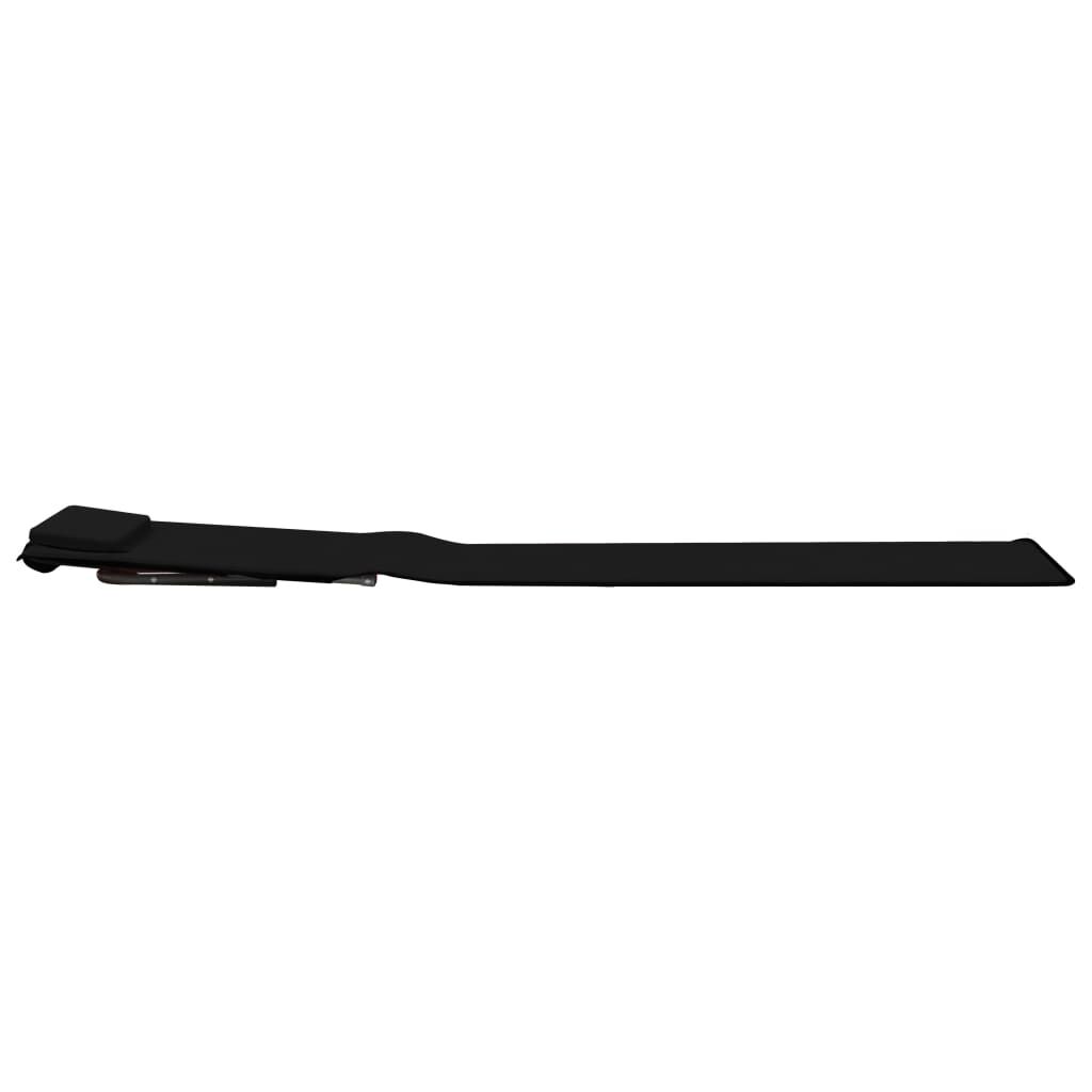 vidaXL Folding Beach Mats 2 pcs Steel and Fabric Black