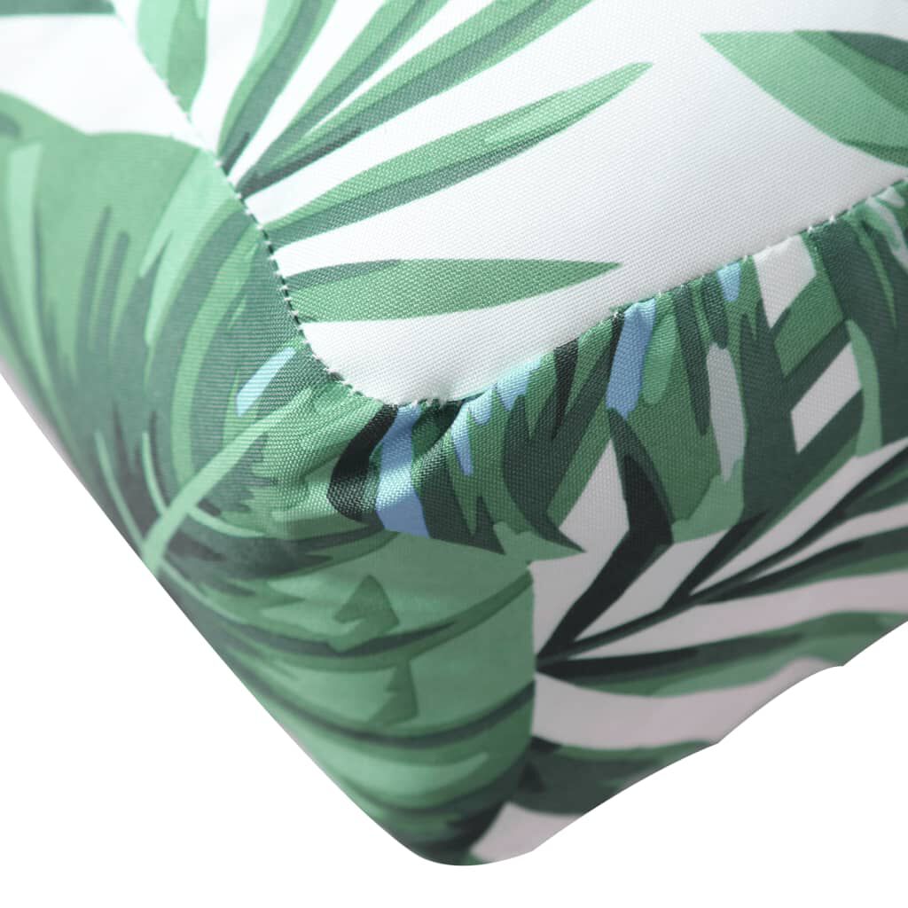 vidaXL Pallet Cushions 2 pcs Leaf Pattern Fabric