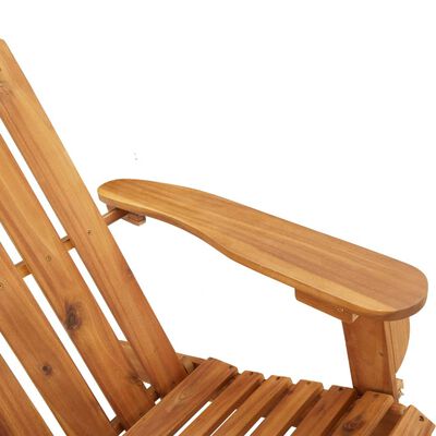 vidaXL Adirondack Rocking Chair with Cushions Solid Wood Acacia, brown and grey vidaXL Adirondack Rocking Chair with Cushions Solid Wood Acacia