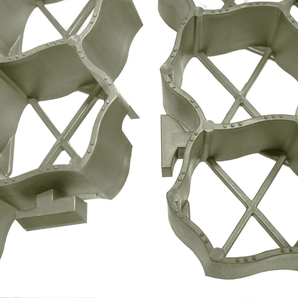 vidaXL Grass Grids 16 pcs Green 60x40x3 cm Plastic