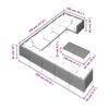 vidaXL 11 Piece Garden Lounge Set with Cushions Poly Rattan Dark Grey