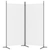 vidaXL 2-Panel Room Divider White 175x180 cm Fabric