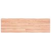vidaXL Table Top Light Brown 140x40x(2-4)cm Treated Solid Wood Live Edge