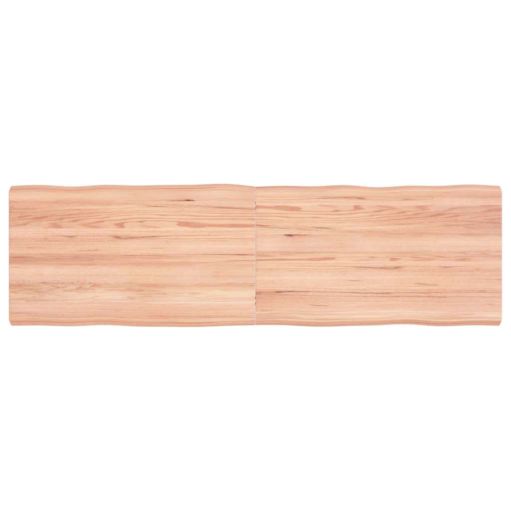 vidaXL Table Top Light Brown 140x40x(2-4)cm Treated Solid Wood Live Edge
