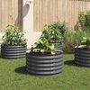 vidaXL Garden Raised Bed 80x80x44 cm Galvanised Steel Grey