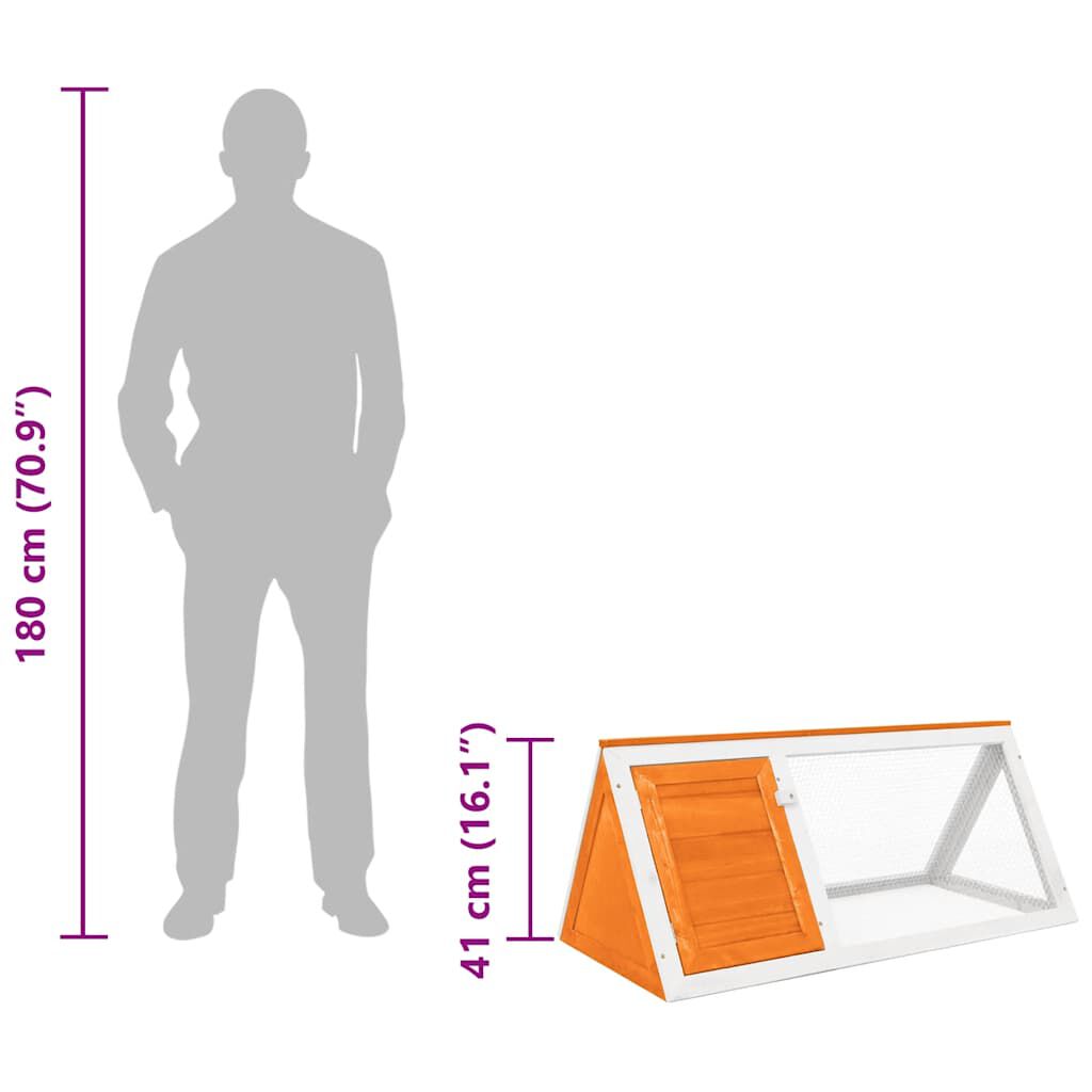 vidaXL Animal Rabbit Cage Wood, brass vidaXL Animal Rabbit Cage Wood