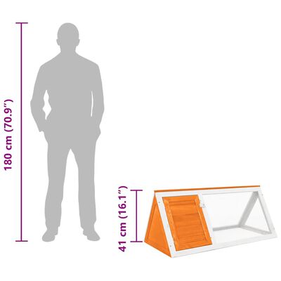 vidaXL Animal Rabbit Cage Wood, brass vidaXL Animal Rabbit Cage Wood