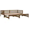 vidaXL Pull-out Day Bed without Mattress Honey Brown 2x(90x200)cm