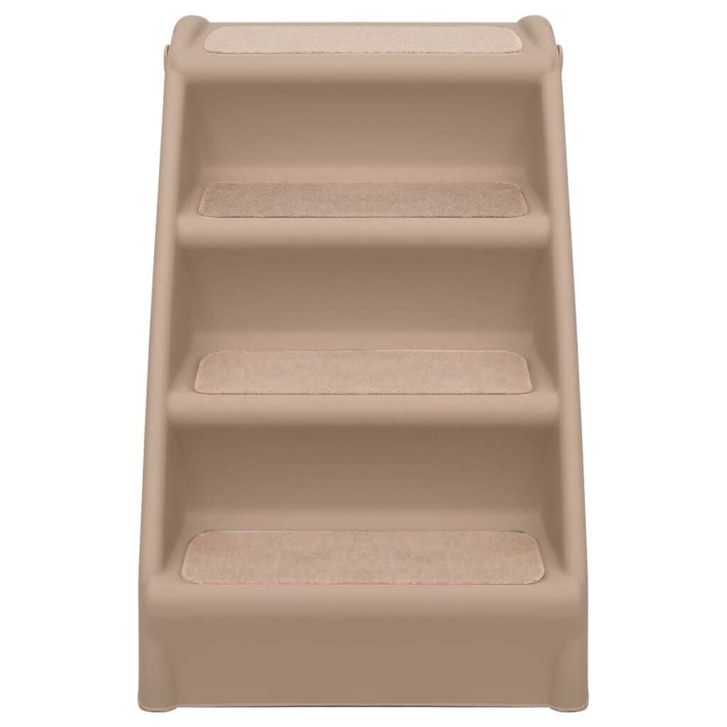 vidaXL Folding Dog Stairs Brown 62x40x49.5 cm