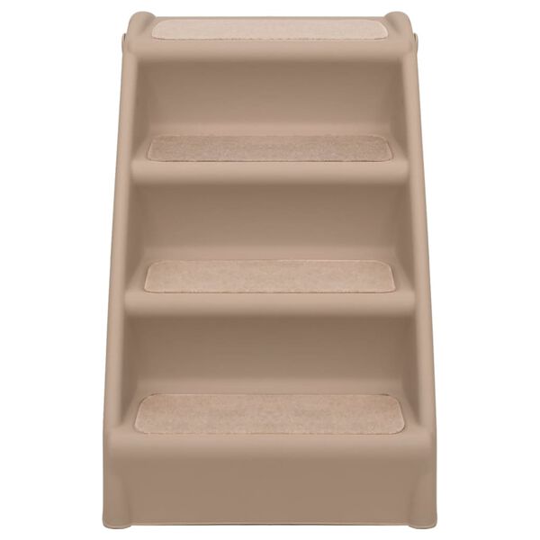 vidaXL Folding Dog Stairs Brown 62x40x49.5 cm