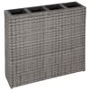 vidaXL Garden Raised Bed with 4 Pots 2 pcs Poly Rattan Grey(2x45426)