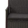 vidaXL 4 Piece Garden Lounge Set with Cushions Black Poly Rattan