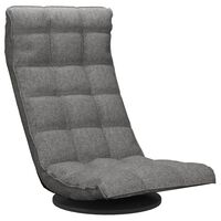vidaXL Swivel Floor Chair Light Grey Fabric
