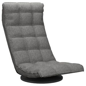 vidaXL Swivel Floor Chair Light Grey Fabric