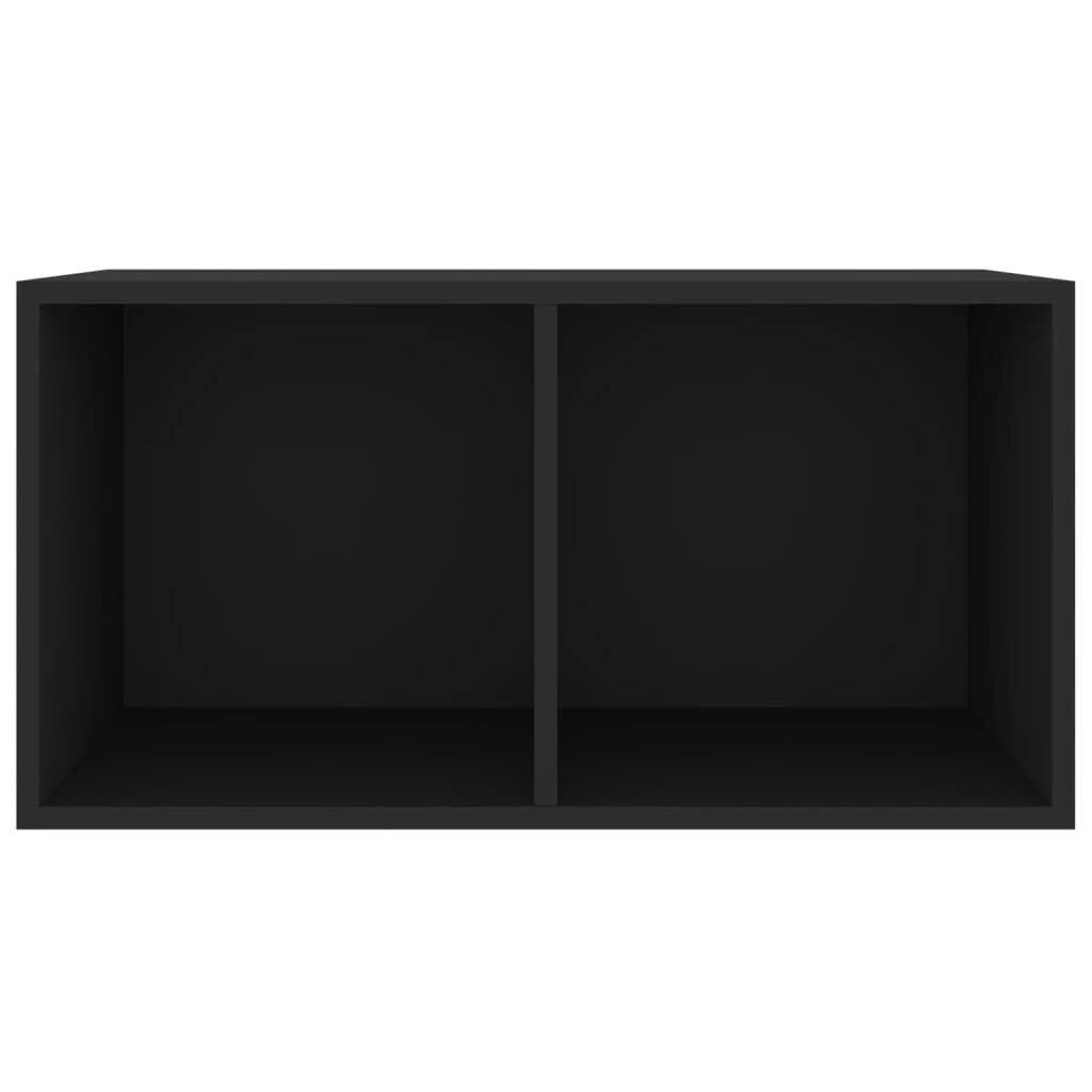 vidaXL Vinyl Storage Box Black 71x34x36 cm Engineered Wood