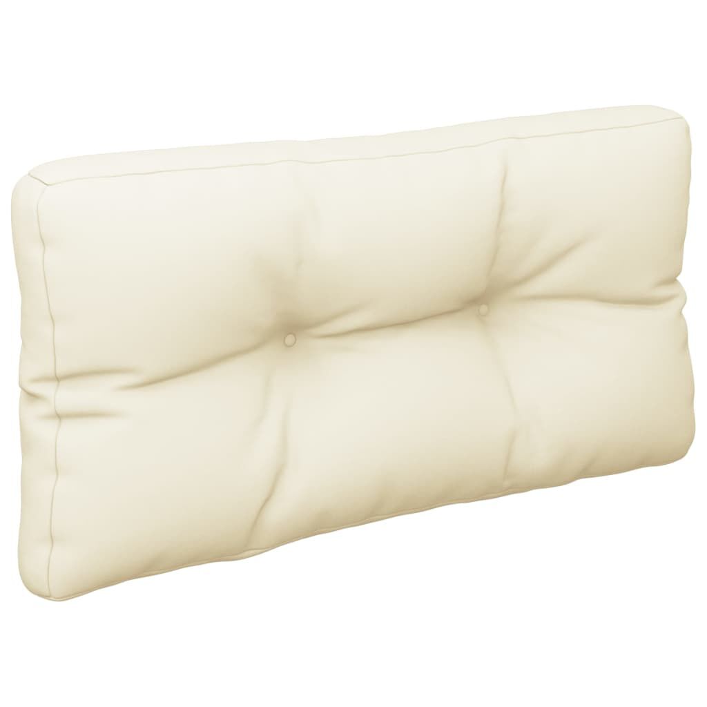 vidaXL Pallet Cushions 2 pcs Cream Fabric