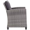 vidaXL 6 Piece Garden Sofa Set with Cushions Poly Rattan Dark Grey