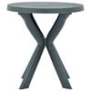 vidaXL Bistro Table Green Ø70 cm Plastic