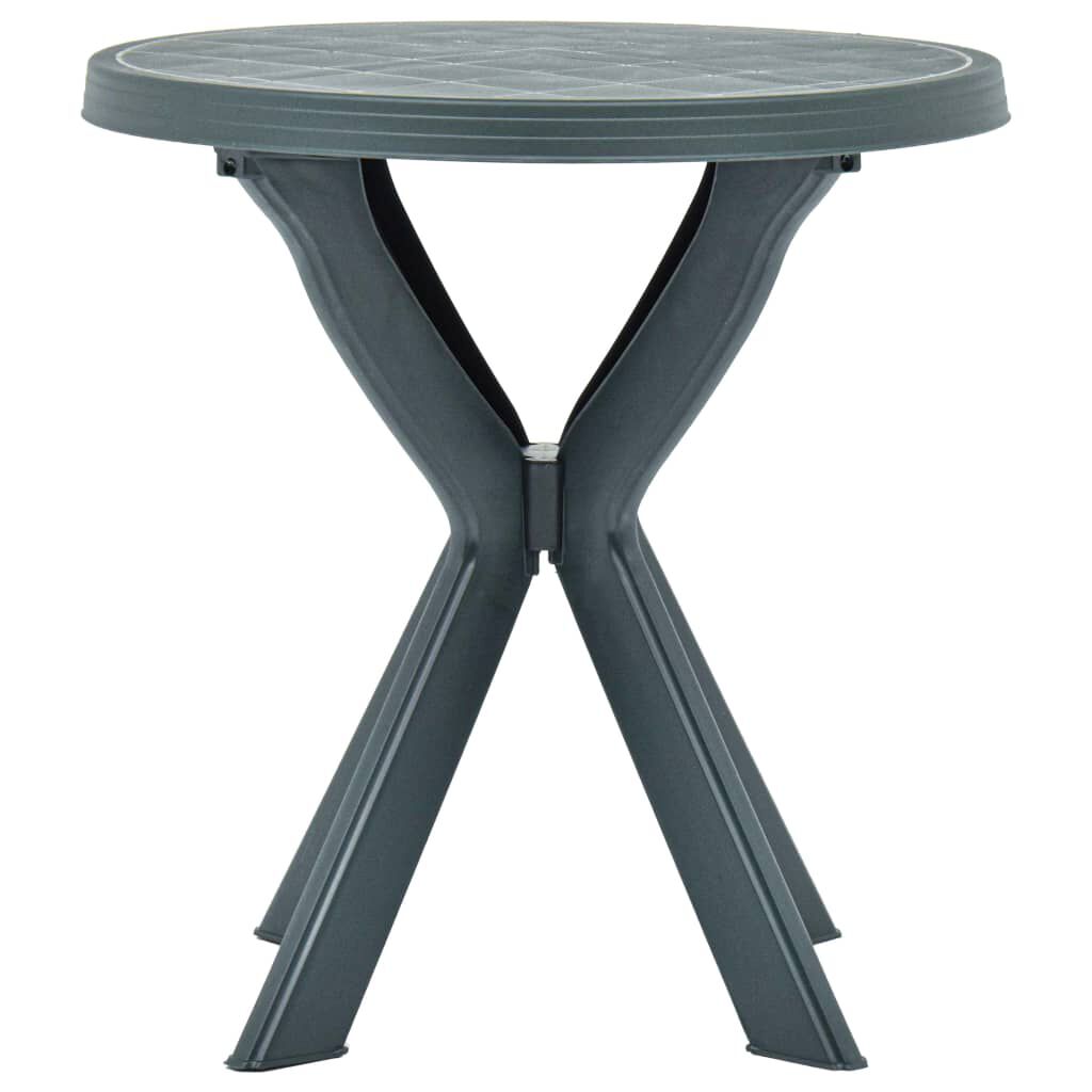 vidaXL Bistro Table Green Ø70 cm Plastic