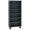 vidaXL CD Cabinet | Dark grey | Solid pine wood and MDF | Medium | CD Cabinet