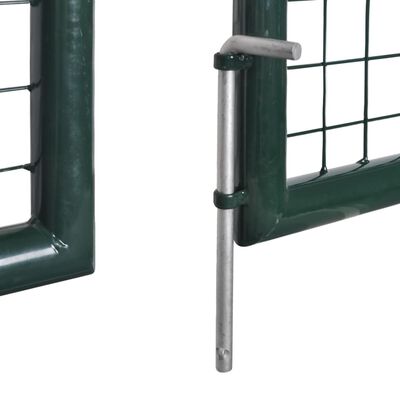 vidaXL Fence Gate Steel 306x100 cm Green,  vidaXL Fence Gate Steel 306x100 cm Green