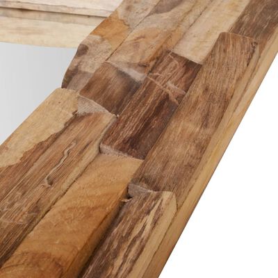 vidaXL Decorative Mirror Teak 90x60 cm Rectangular,  vidaXL Decorative Mirror Teak 90x60 cm Rectangular