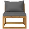 vidaXL 3 Piece Garden Lounge Set with Cushions Solid Acacia Wood