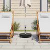 vidaXL Parasol Base Granite 30 kg Round Black