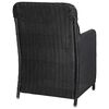 vidaXL Outdoor Chairs with Cushions 2 pcs Poly Rattan Black