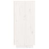 vidaXL Shoe Cabinet White 60x35x80 cm Solid Wood Pine