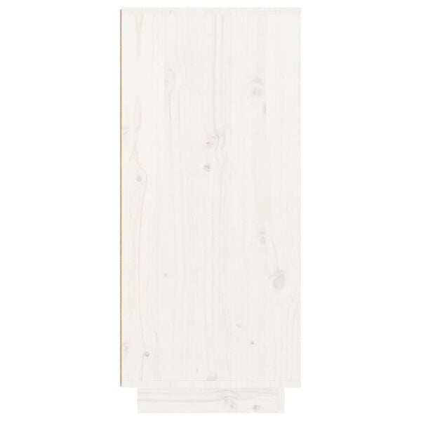 vidaXL Shoe Cabinet White 60x35x80 cm Solid Wood Pine
