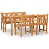 vidaXL 4 Piece Garden Dining Set Solid Wood Teak